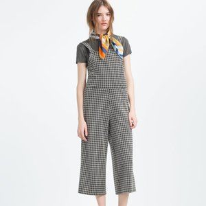 Zara Trafaluc Plaid Jumpsuit Overalls